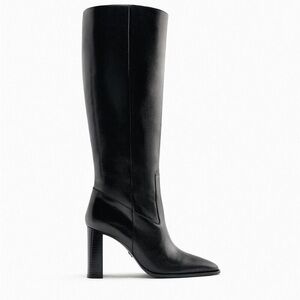 Zara Black Heeled Boots